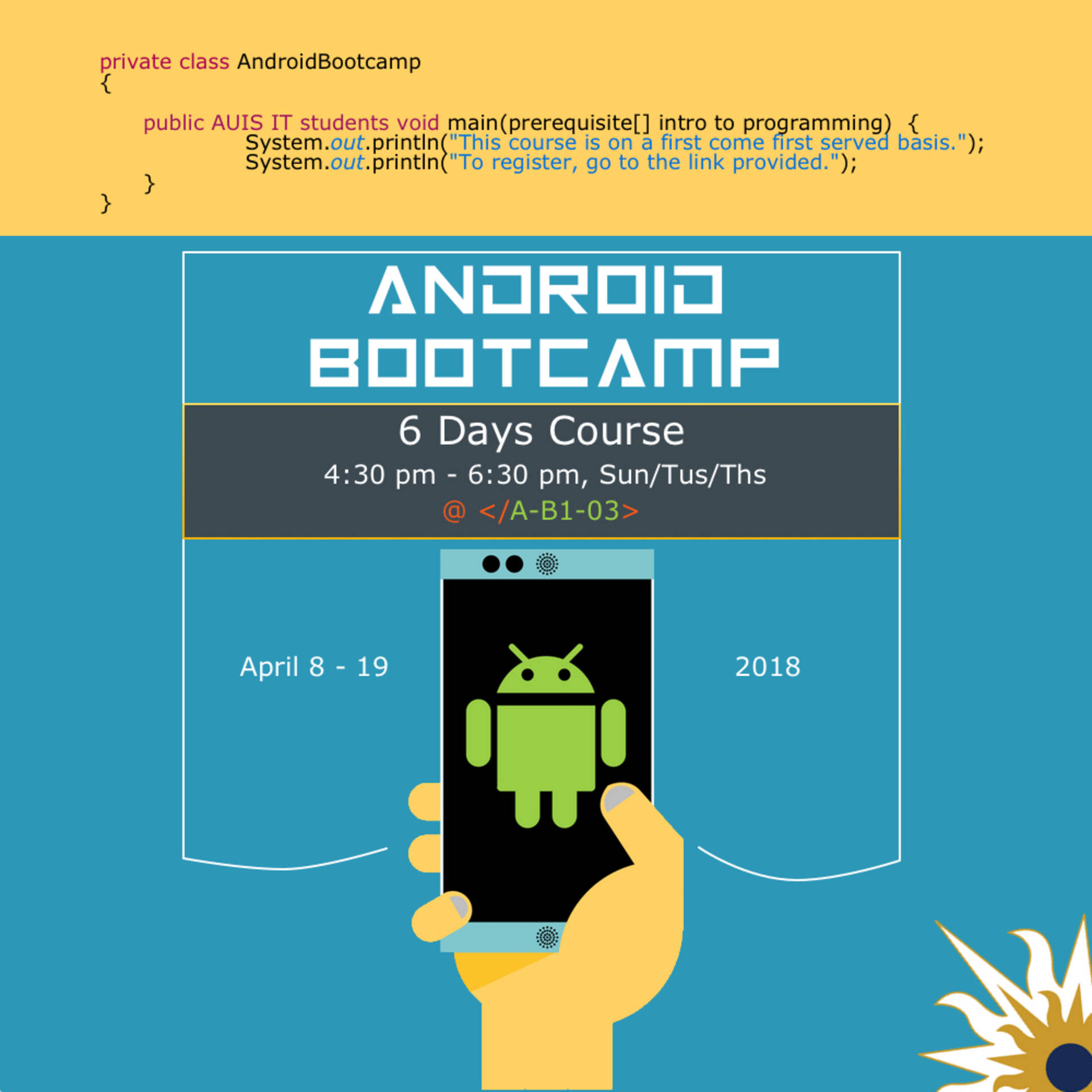 Android Bootcamp A 6 Days Course The American University of Iraq